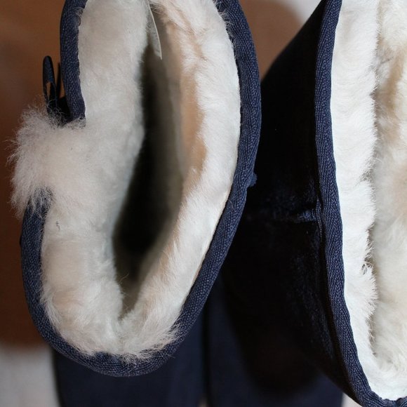 UGG KOOLABURRA TELL‎ SUEDE FUR BOW BOOTS BLUE - Picture 6 of 8